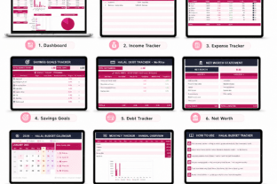 Pink Budget Tracker Excel Template Graphic by Time flow · Creative Fabrica