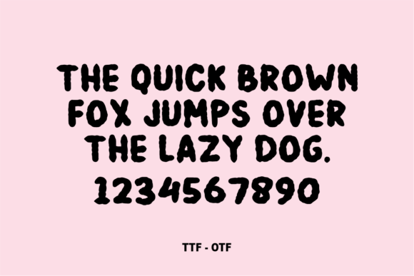 Puffy Popcorn Font PNG with transparent background - Preview 3