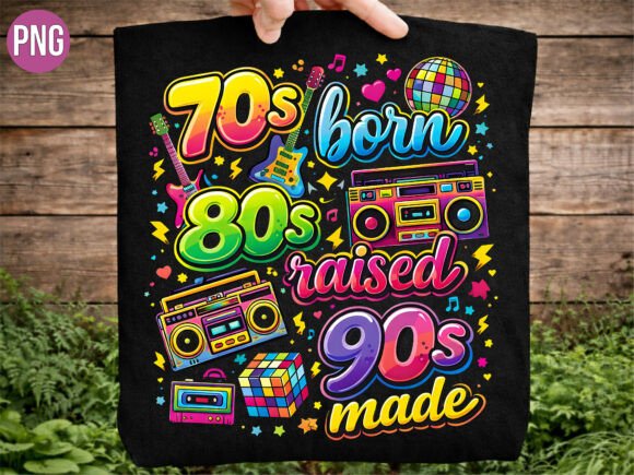 Retro 70s 80s 90s Neon Slogan PNG SHIRT