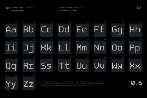 Robuto Mono Font font preview - 1
