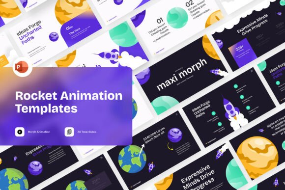 Rocket Animation PowerPoint Template