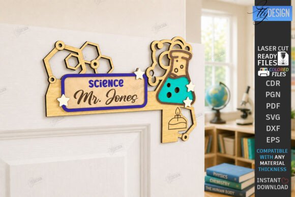 Teacher Door Corner Laser Cut | School