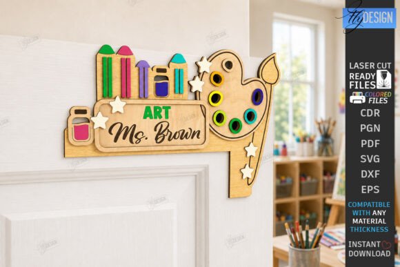 Teacher Door Corner Laser Cut | School