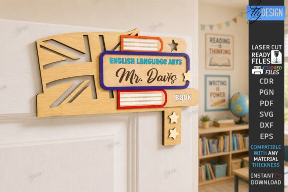 Teacher Door Corner Laser Cut | School