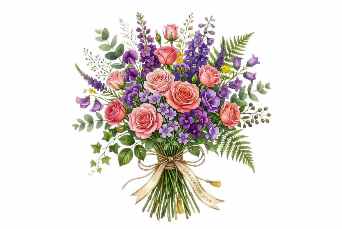 Watercolor Fresh Bouquet Clipart