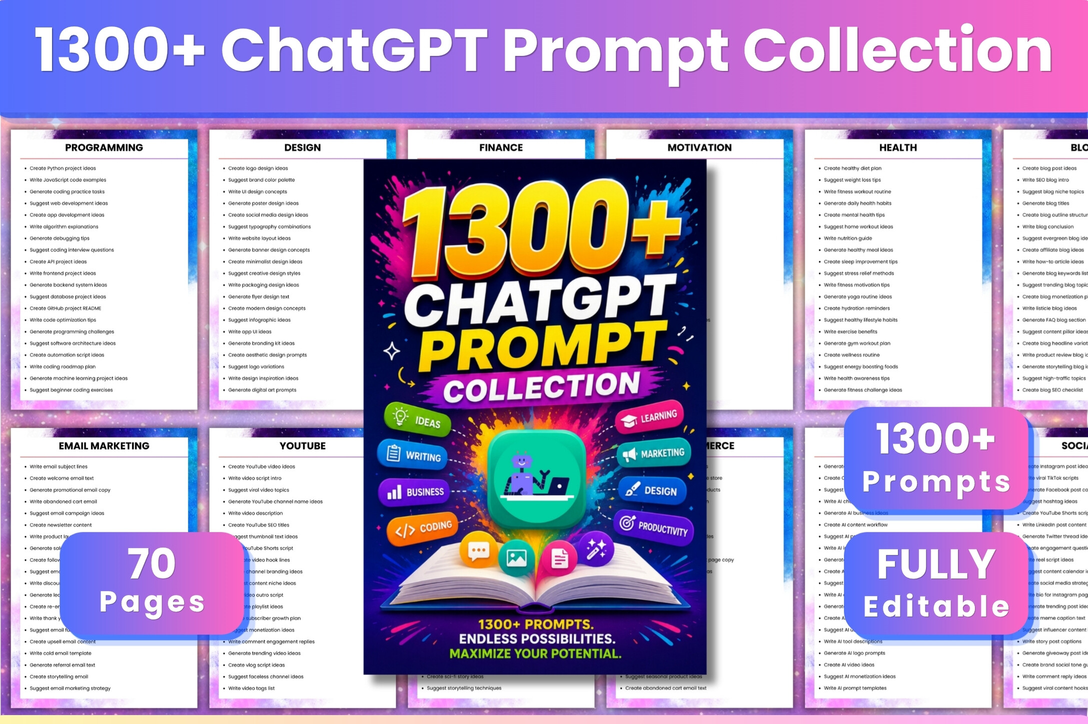 1300+ ChatGPT Prompt Collection