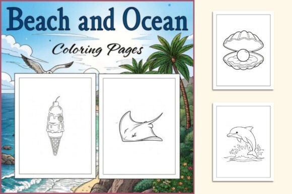 Beach and Ocean Coloring Pages for Kids
