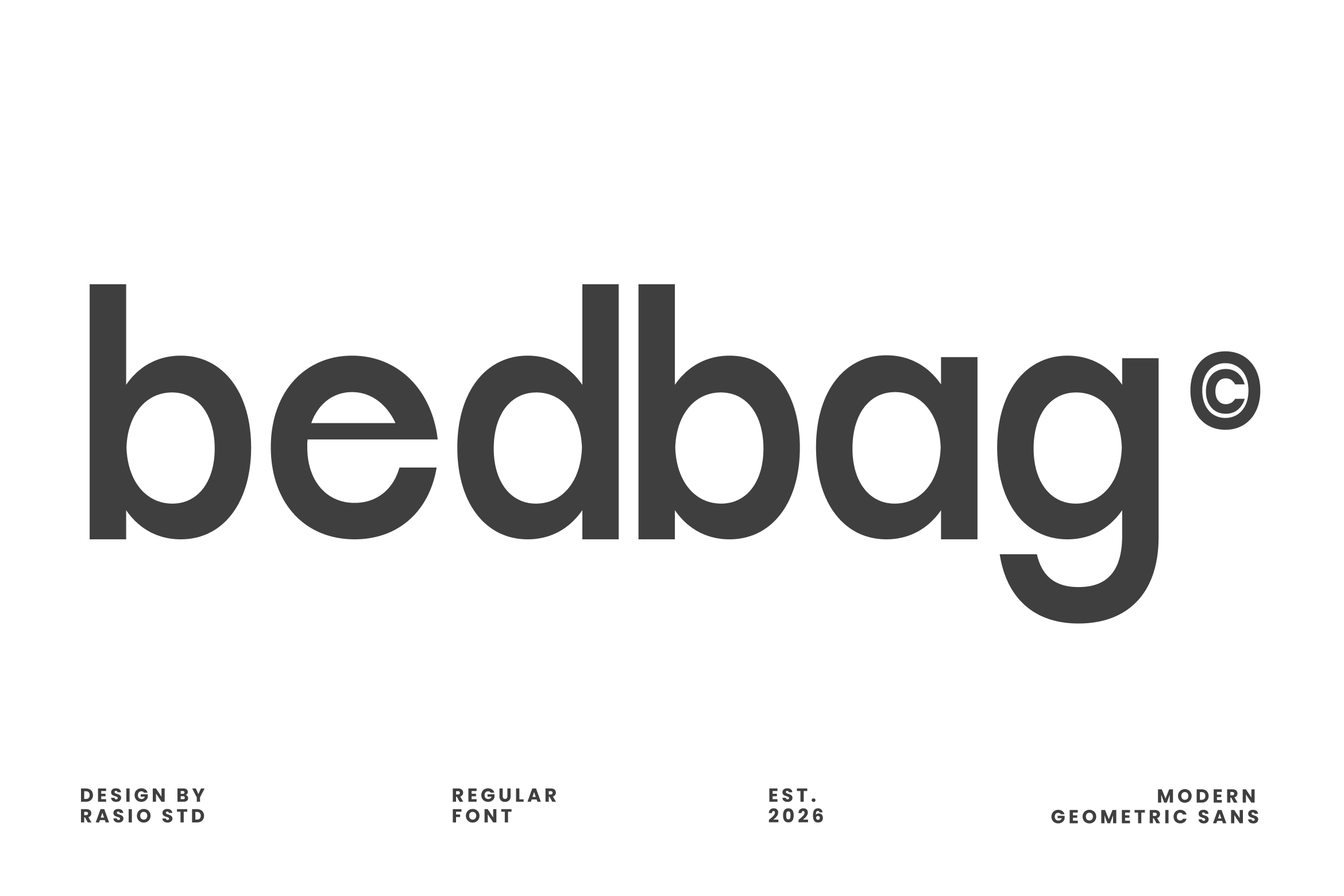 Bedbag preview: geometric sans-serif