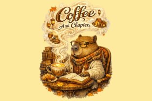 Coffee and Chapters Capybara PNG, Graphic by Graphics Hunt · Creative ...