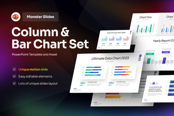 Column & Bar Chart PowerPoint Template