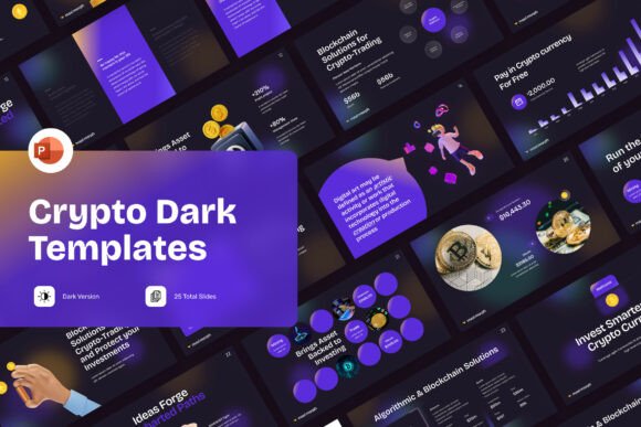 Crypto Dark PowerPoint Template