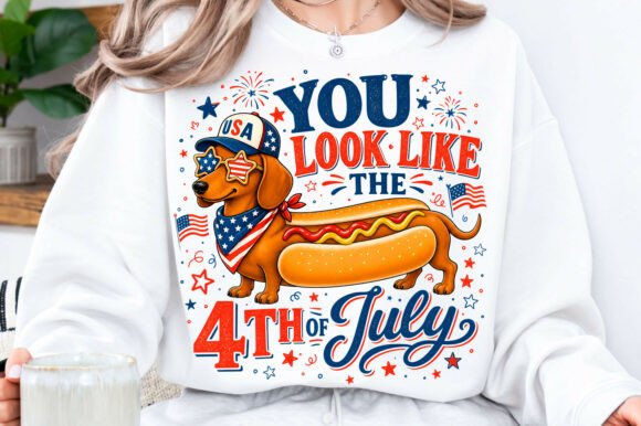 funny 4th of july hot dog dachshund png svg can cooler sublimation