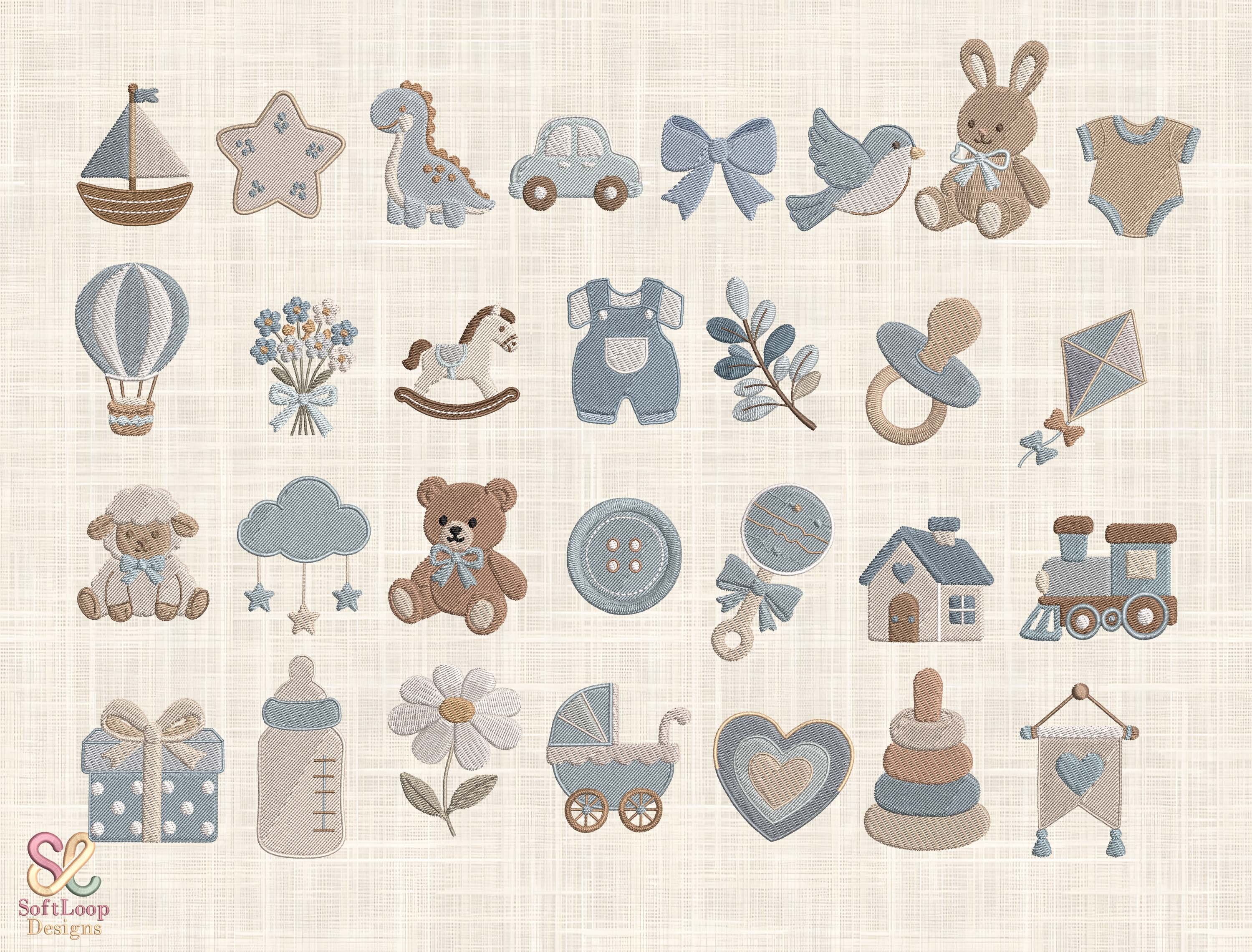 Giant Baby Boy Nursery Embroidery Bundle