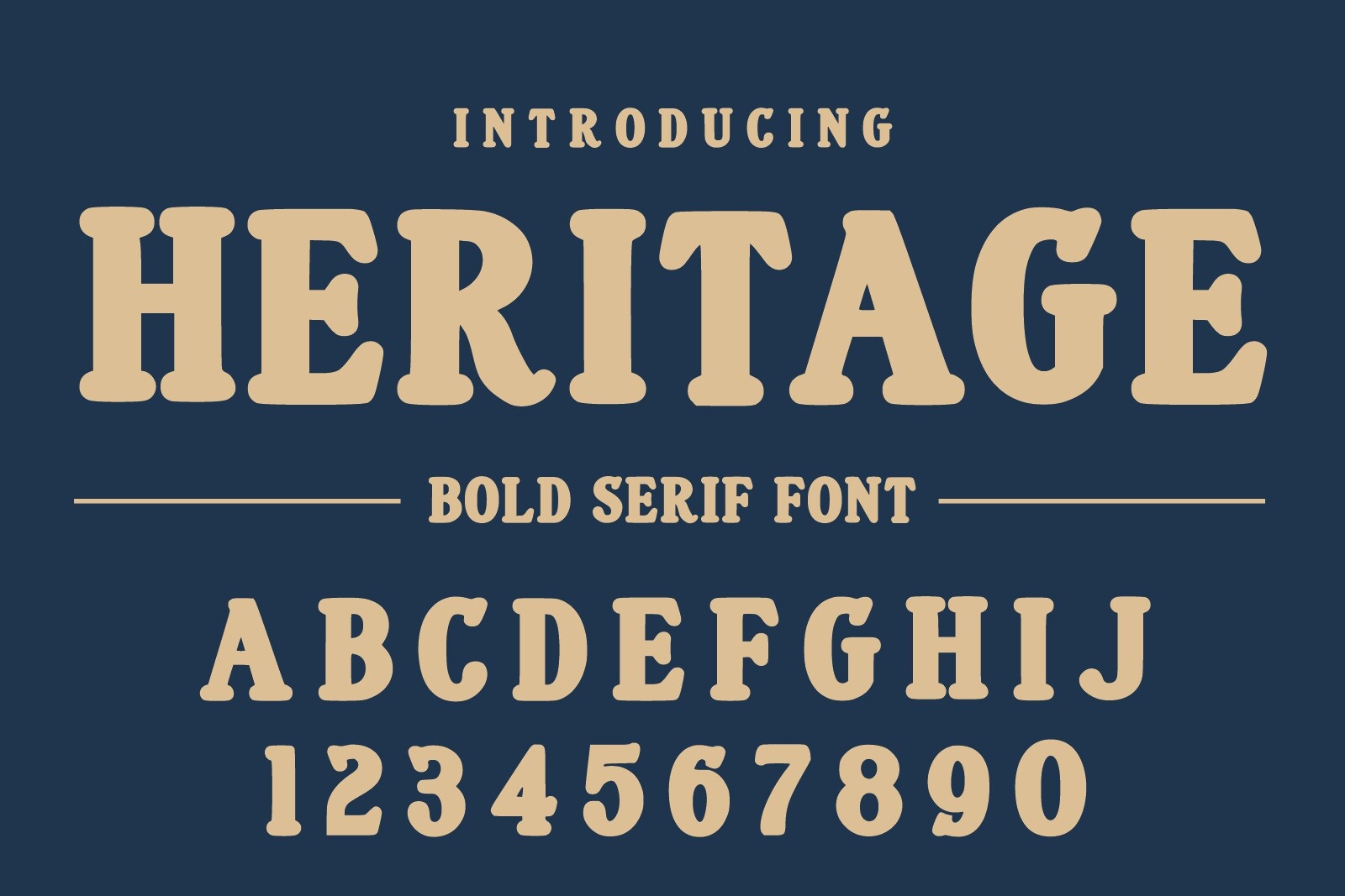 Heritage packaging font preview