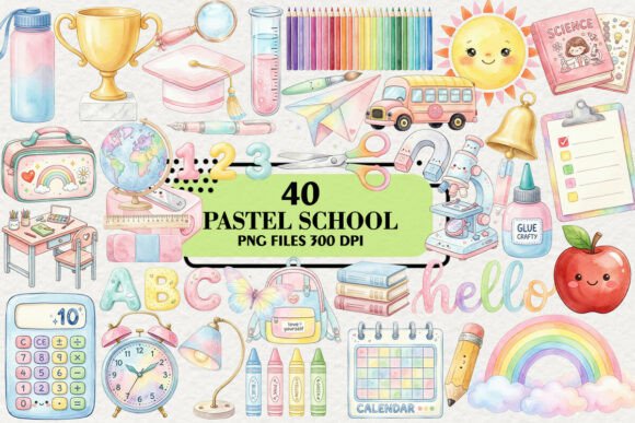 Kawaii Pastel School - Back to School