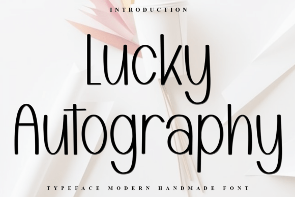 Preview specimen of Lucky Autography sans serif font