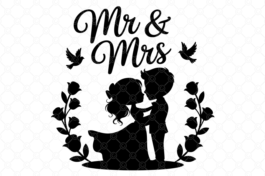 Mr and Mrs SVG, Wedding Couple SVG, 10