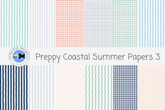 Preppy Coastal Summer Papers 3