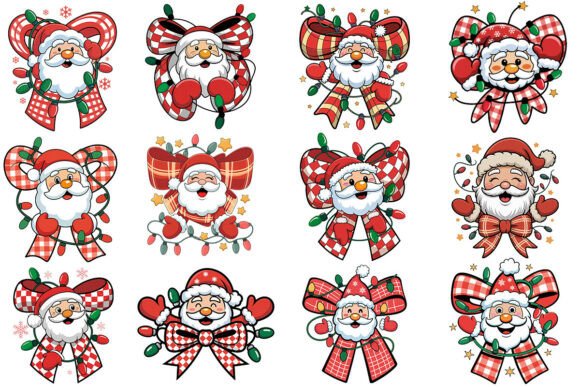 Santa Christmas PNG Bundle, Christmas
