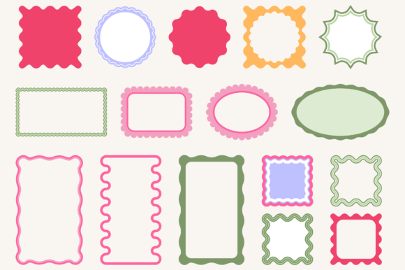 200 Scallop Wavy Frame SVG PNG Bundle for Cricut & Silhouette - Image 10