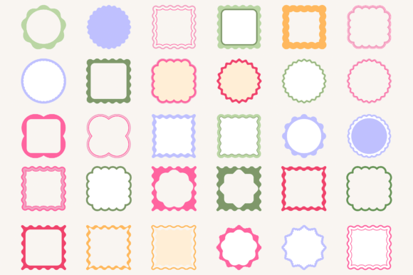 200 Scallop Wavy Frame SVG PNG Bundle for Cricut & Silhouette - Image 12
