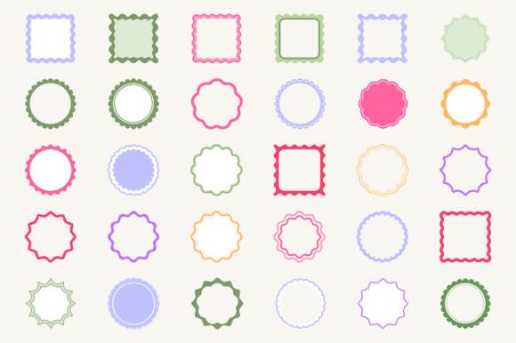 200 Scallop Wavy Frame SVG PNG Bundle for Cricut & Silhouette - Image 13