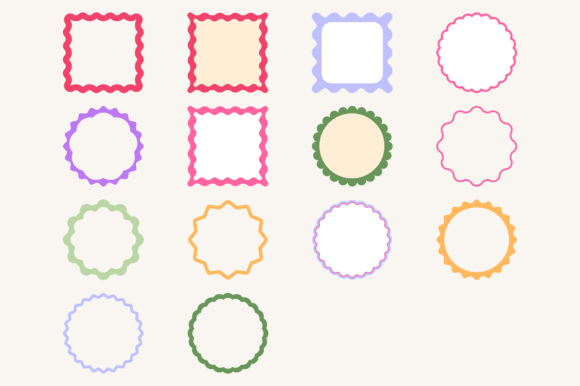200 Scallop Wavy Frame SVG PNG Bundle for Cricut & Silhouette - Image 14
