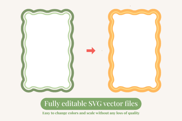 200 Scallop Wavy Frame SVG PNG Bundle for Cricut & Silhouette - Image 2