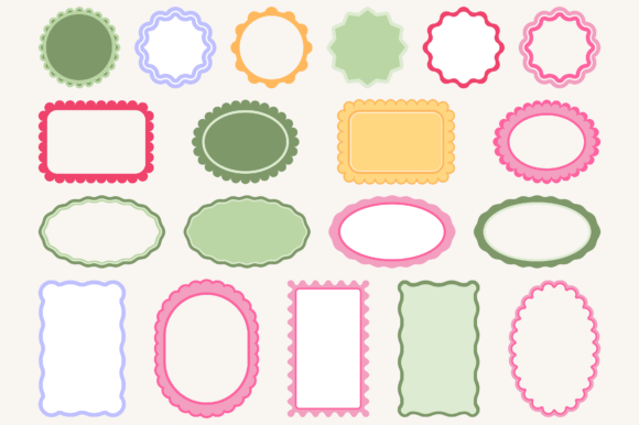 200 Scallop Wavy Frame SVG PNG Bundle for Cricut & Silhouette - Image 8
