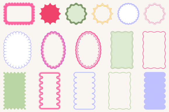 200 Scallop Wavy Frame SVG PNG Bundle for Cricut & Silhouette - Image 9