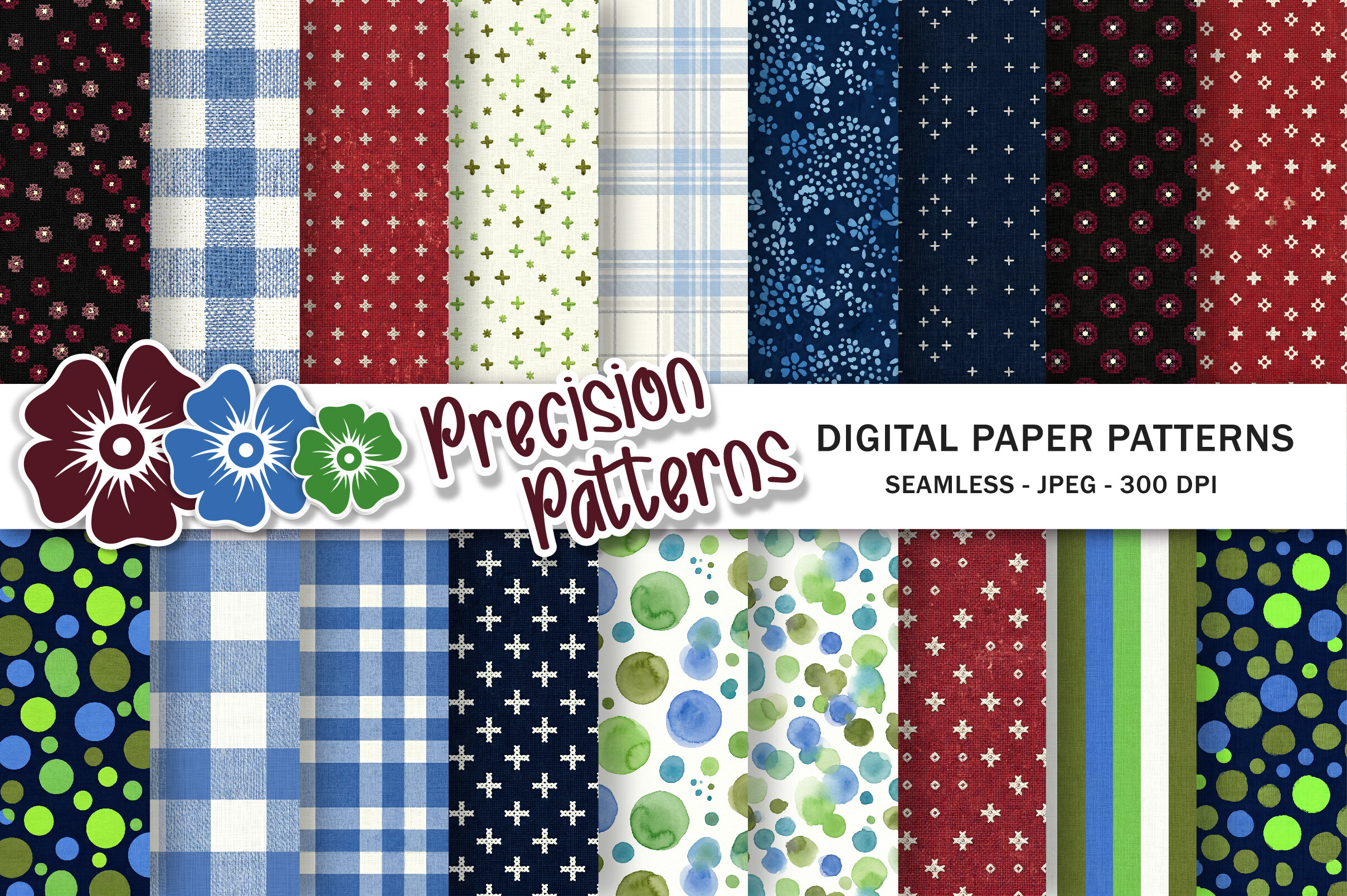Seamless Digital Paper Digital Pattern Graphic by Precision Patterns ...