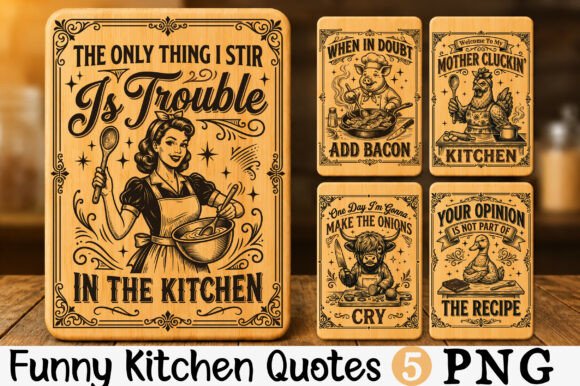 Vintage Kitchen Signs PNG