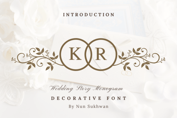 Preview specimen of Wedding Story Monogram decorative font
