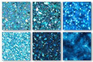 Blue Glitter Digital Paper Bundle Graphic by Creative Canvas · Creative ...