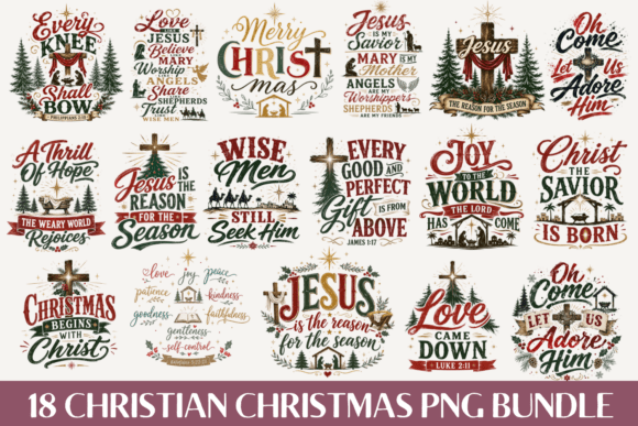 Christian Christmas PNG Bundle