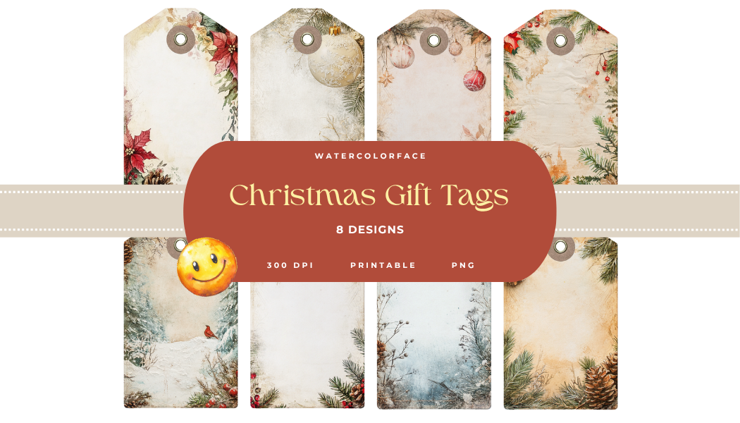 Christmas Floral Gift Tags