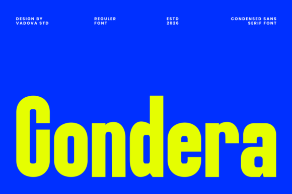 Condera Font by Vadova Std · Creative Fabrica font preview