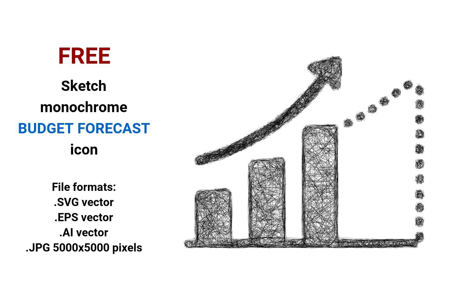FREE Sketch Budget Forecast Icon Graphic by davidzydd · Creative Fabrica