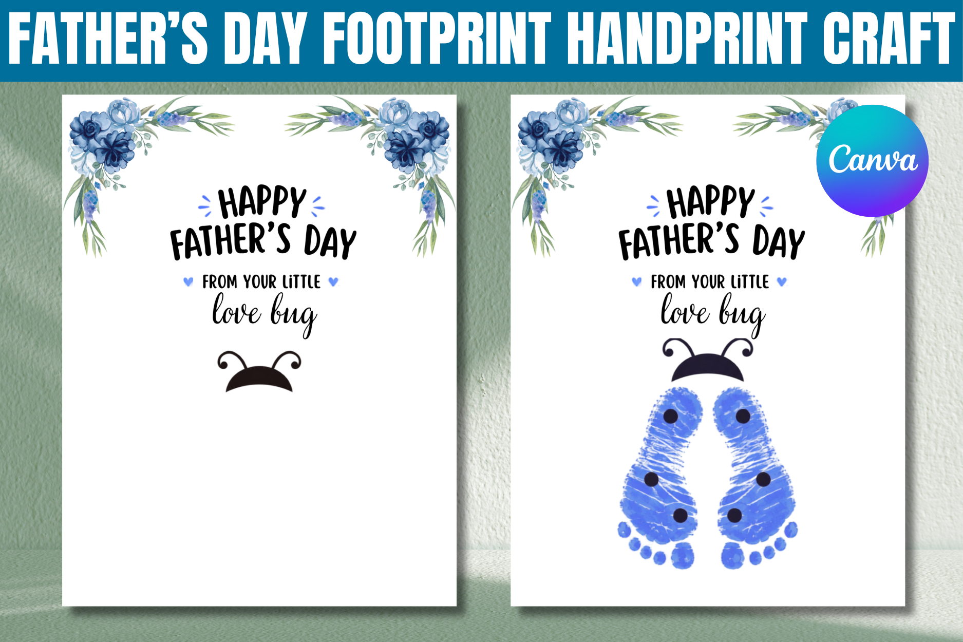 Father’s Day Footprint Handprint Craft