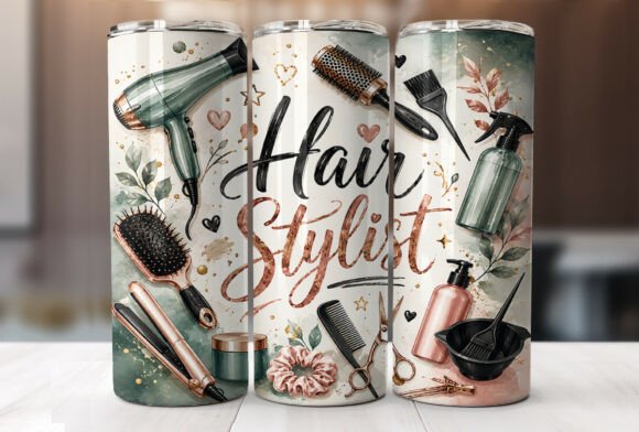 Hair Stylist 20oz Tumbler Wrap PNG