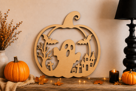 Halloween Ornament Pumpkin Laser Cut SVG