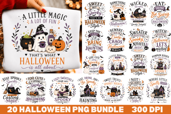 Halloween PNG Bundle, Halloween Sayings