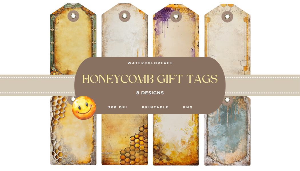 Honey Bees Junk Journal Tags