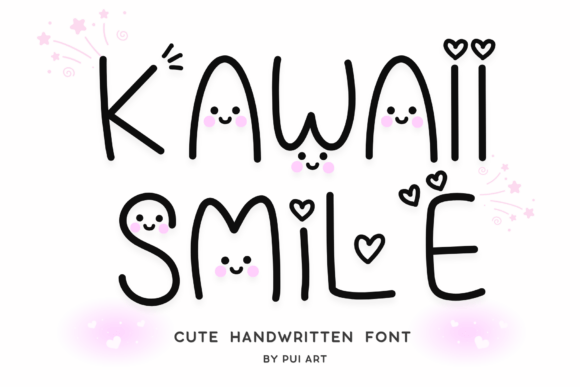 Preview specimen of Kawaii Smile decorative font