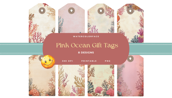 Pink Ocean Gift Tags
