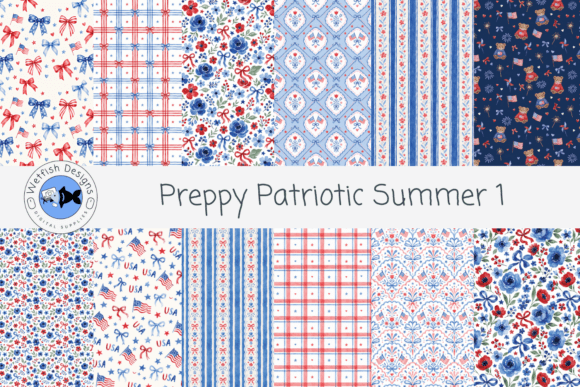 Preppy Patriotic Summer Papers 1