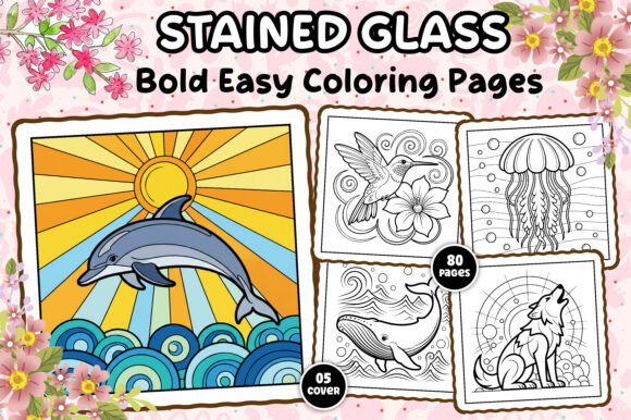 Stained Glass Coloring Page for Adults