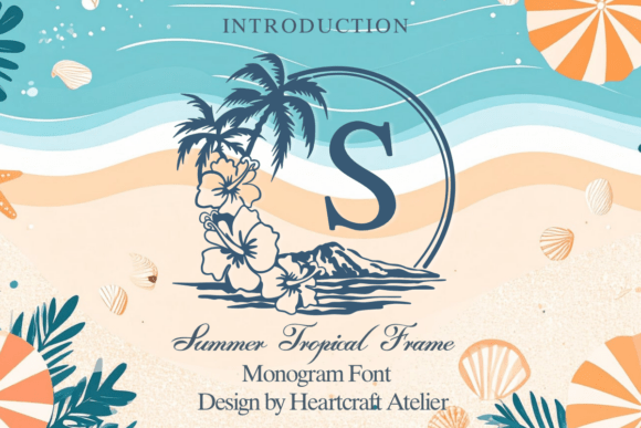 Preview specimen of Summer Tropical Frame decorative font