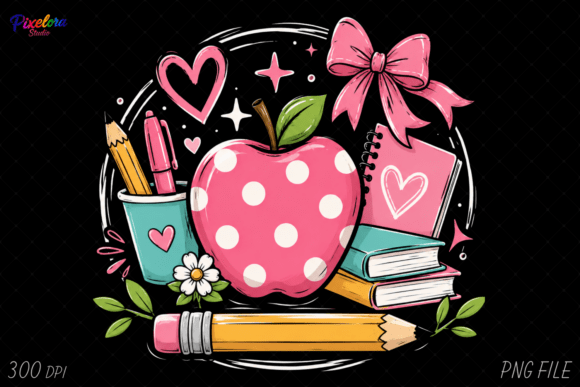 Teacher Apple School Back to School PNG