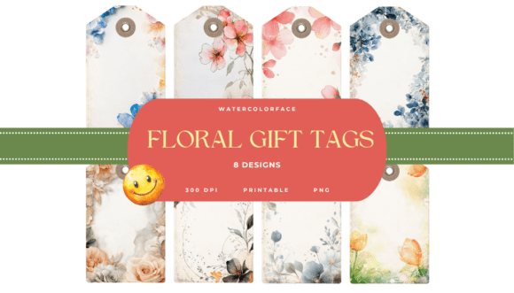 Watercolor Floral Junk Journal Gift Tags